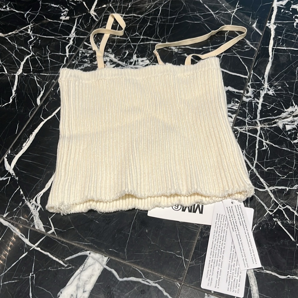 Maison Martin Margiela Ribbed Knit top w straps! New tank w tags Size M GWP